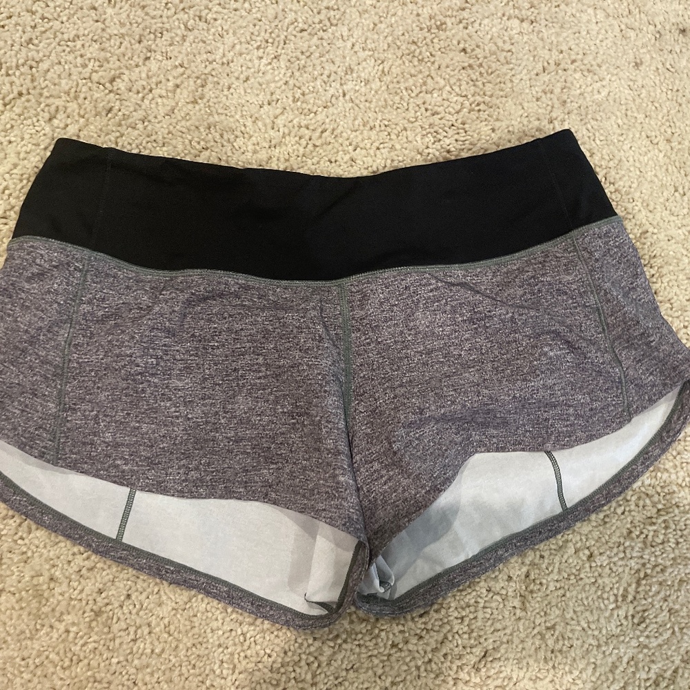 Lululemon grey speed up shorts